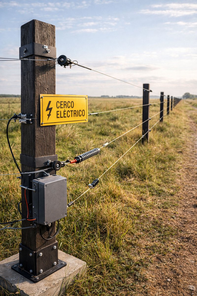 poste de madera plastica para cercos electricos